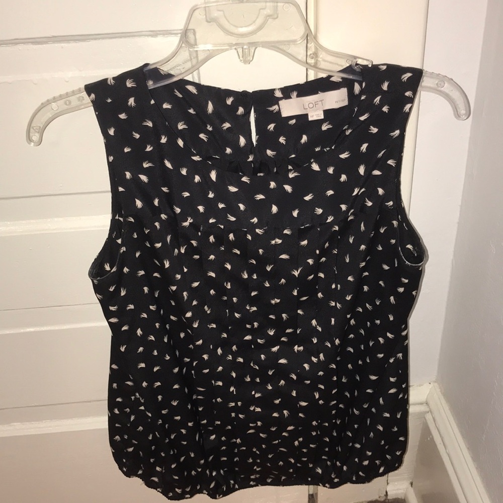 M LOFT black blouse